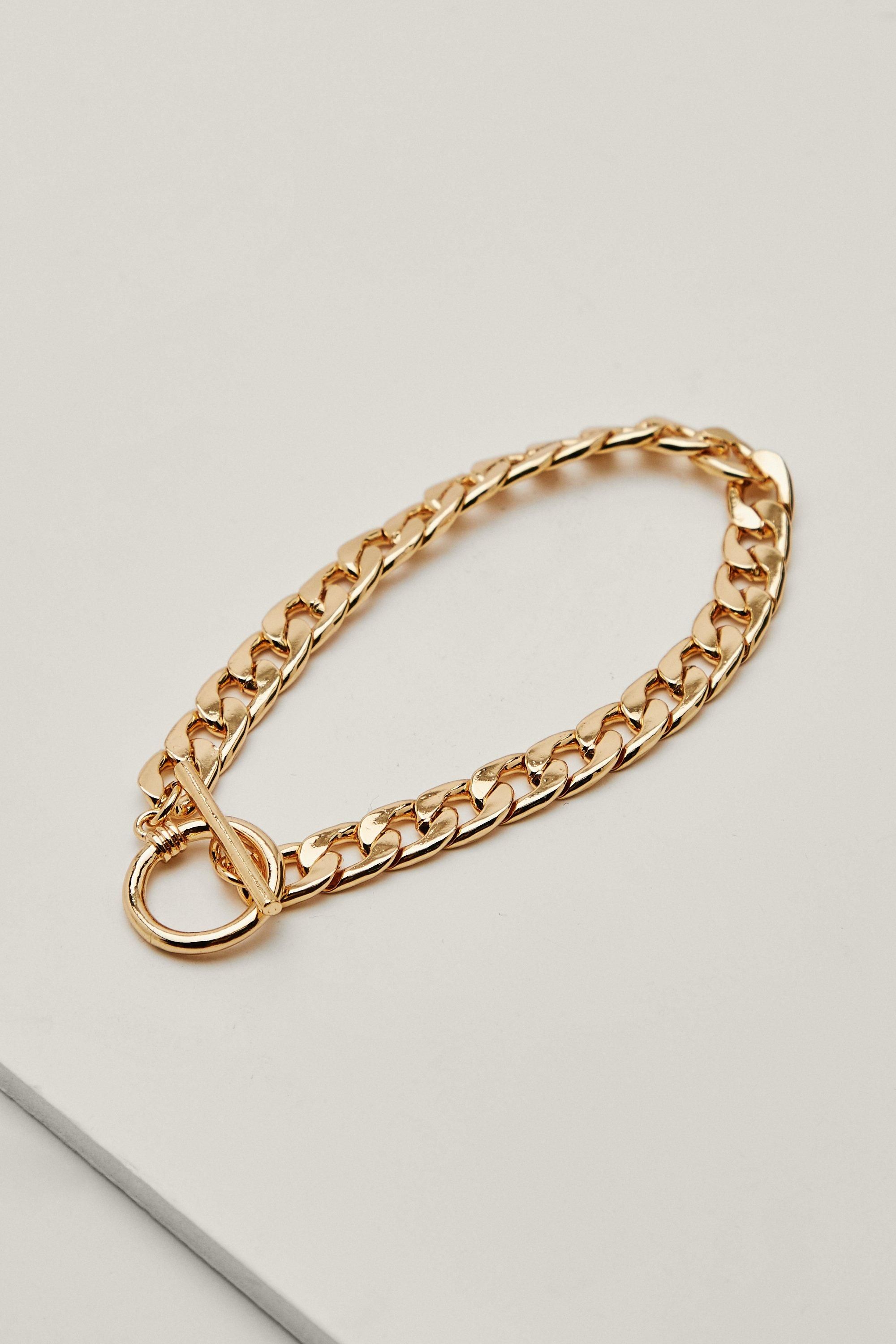 Gold Plated Chunky Chain Link Bracelet | Nasty Gal (US)