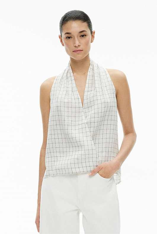 Linen Wrap Top | Witchery (AU)
