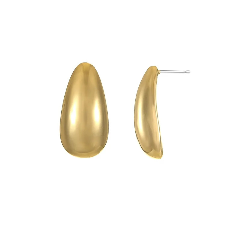 Time and Tru Goldtone Oval Drop Earring, 1 Pair | Walmart (US)