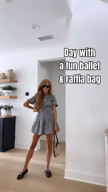 Did this gingham bubble hem mini yesterday day with a ballet & raffia bag, then a quick switch to a simple heel & mini Chanel for date night. Its the most fun piece for Summer! Comes in plain black too, which I linked. Was super comfy & it runs TTS. Linking similiar options too & the amazon dupe of my alaias 

#LTKShoeCrush #LTKFindsUnder100 #LTKFindsUnder50