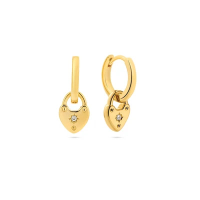 Love Locks Huggie Earrings (Gold) | Abbott Lyon