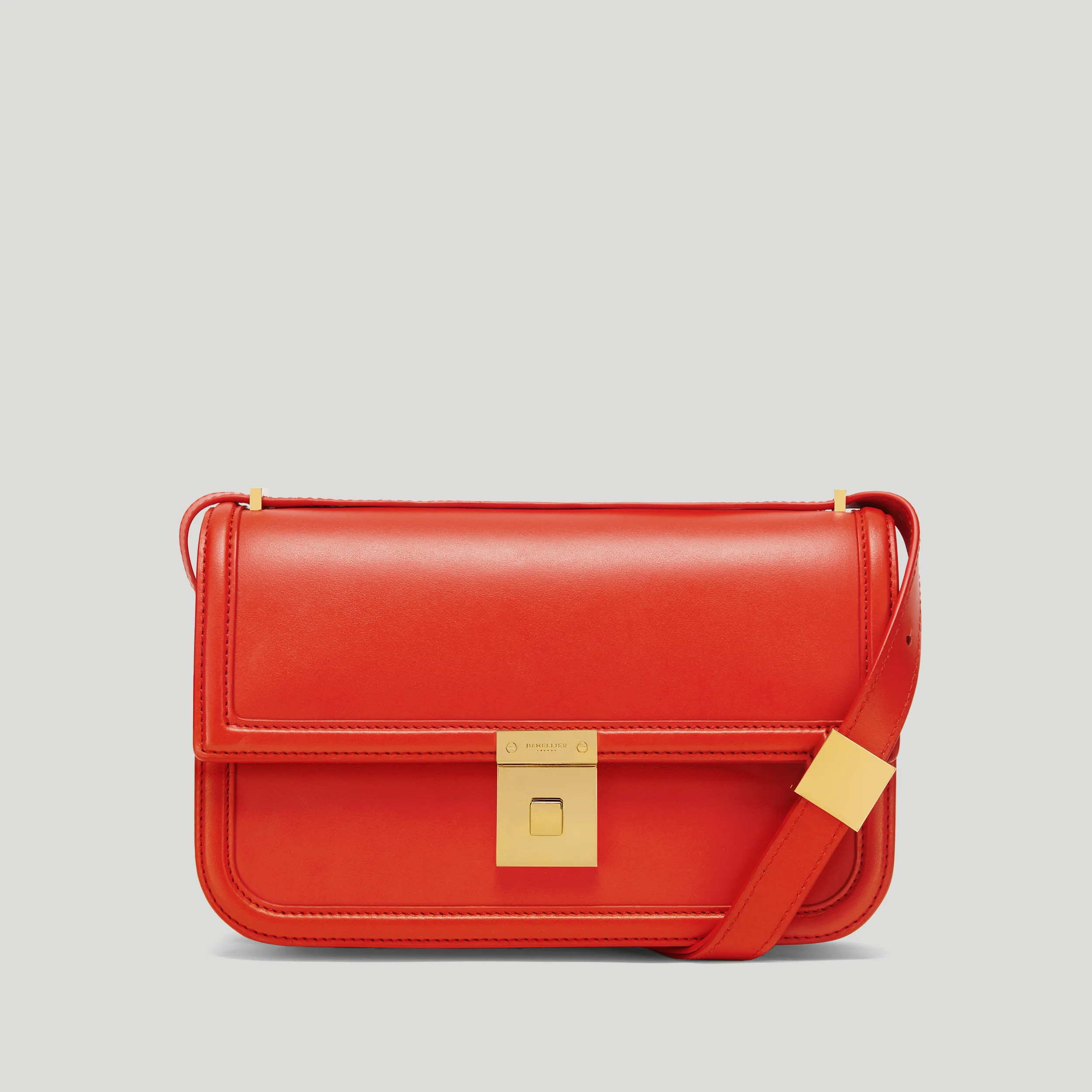 DeMellier The Paris Crossbody in Poppy Red Smooth Leather Crossbody bag | DeMellier