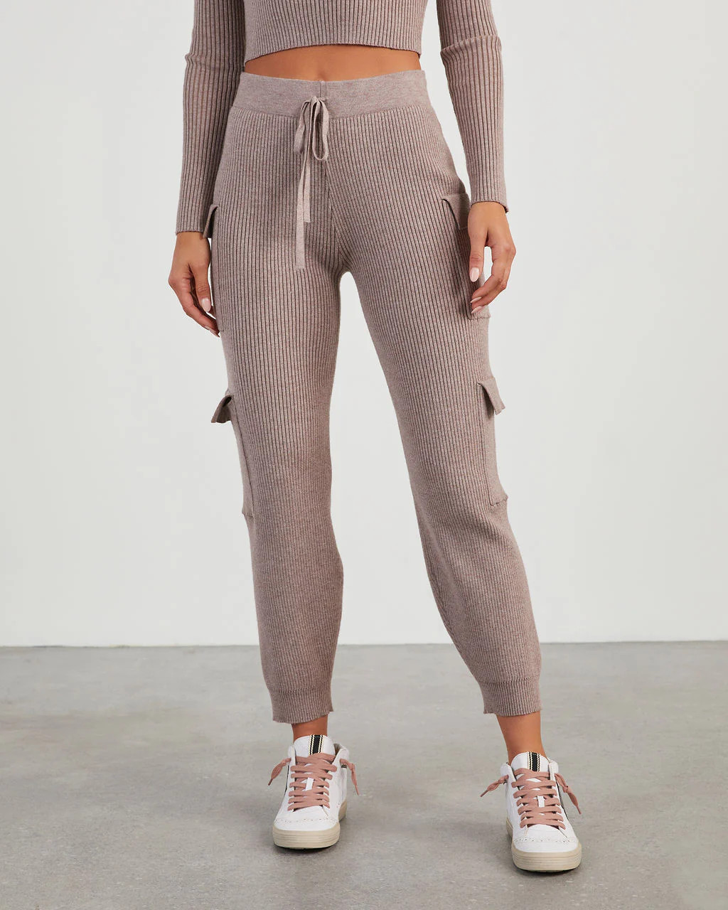 Jude Ribbed Knit Drawstring Cargo Pants | VICI
