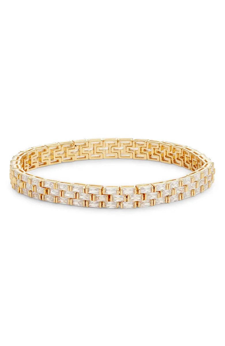 Cubic Zirconia Baguette Stretch Bracelet | Nordstrom
