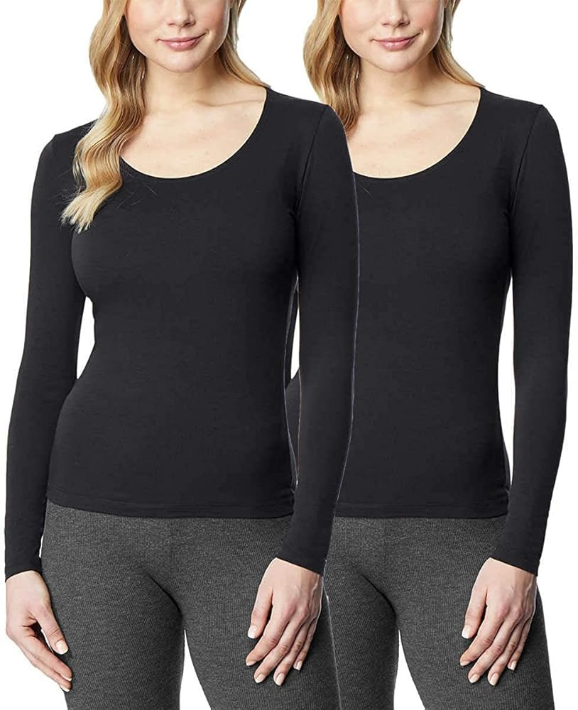 32 Degrees Women's 2 Pack Ultra Light Thermal Baselayer Scoop Top | Amazon (US)