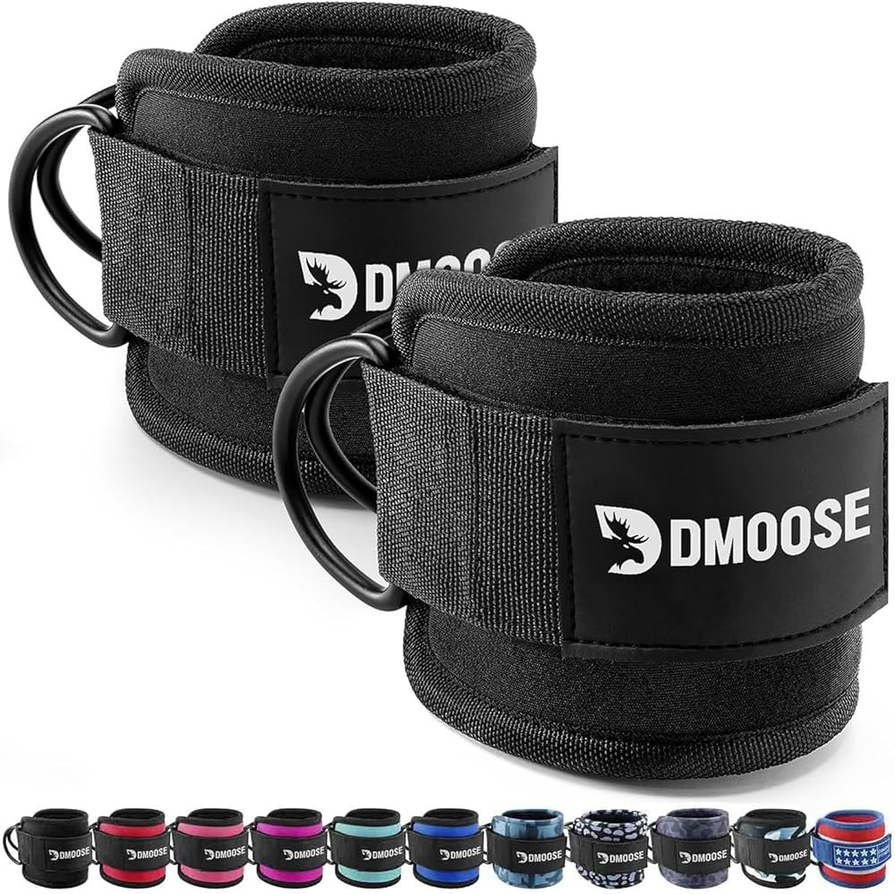 DMoose Fitness Ankle Straps for Cable Machines - One Size Fit with Premium Padding, Glute Kickbac... | Amazon (US)
