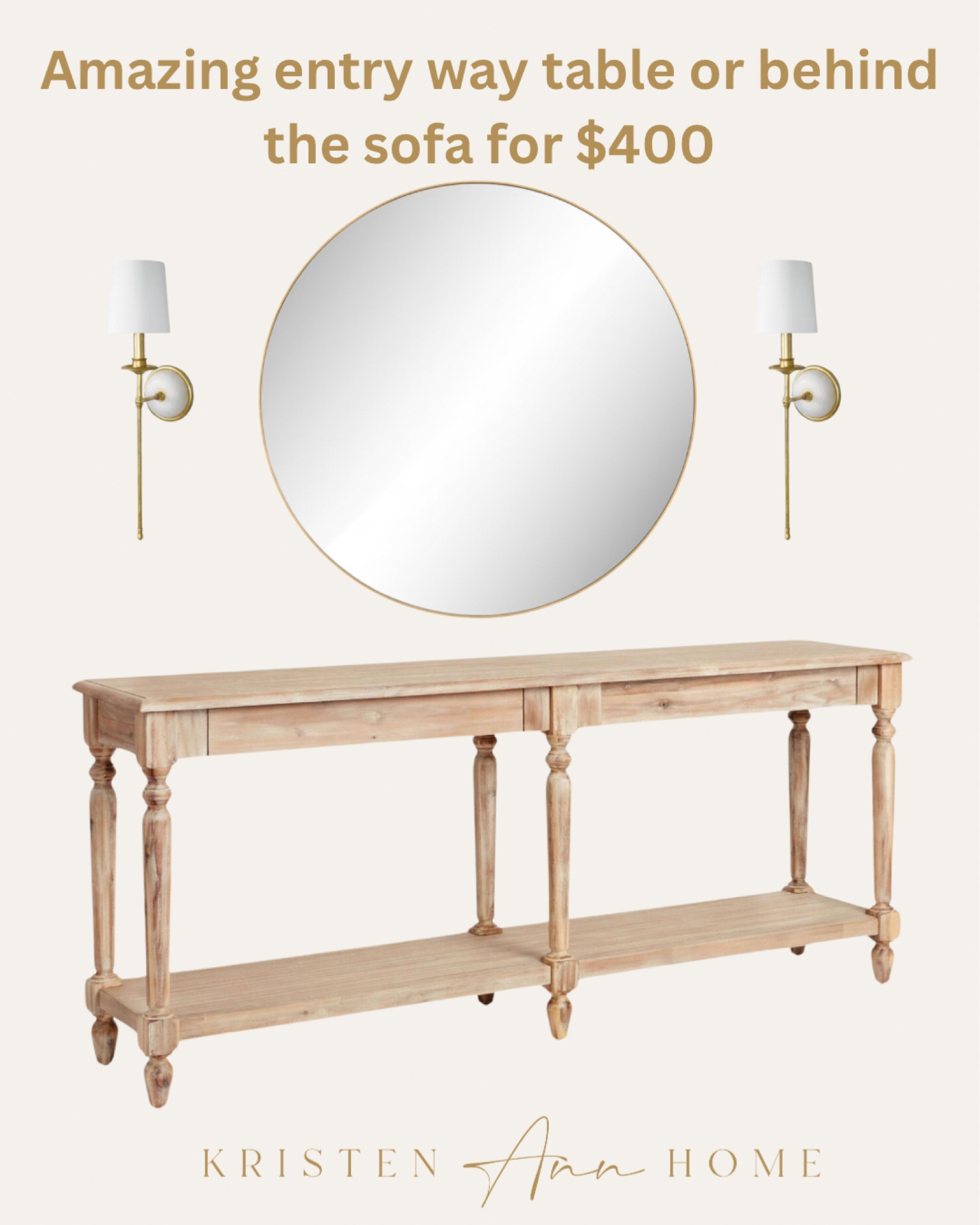 I love this entry way table! The color is beautiful. It is great to add a mirror and wall sconces on either side. Then fill it with your favorite accessories and some baskets below for additional storage. 

#LTKHome #LTKStyleTip