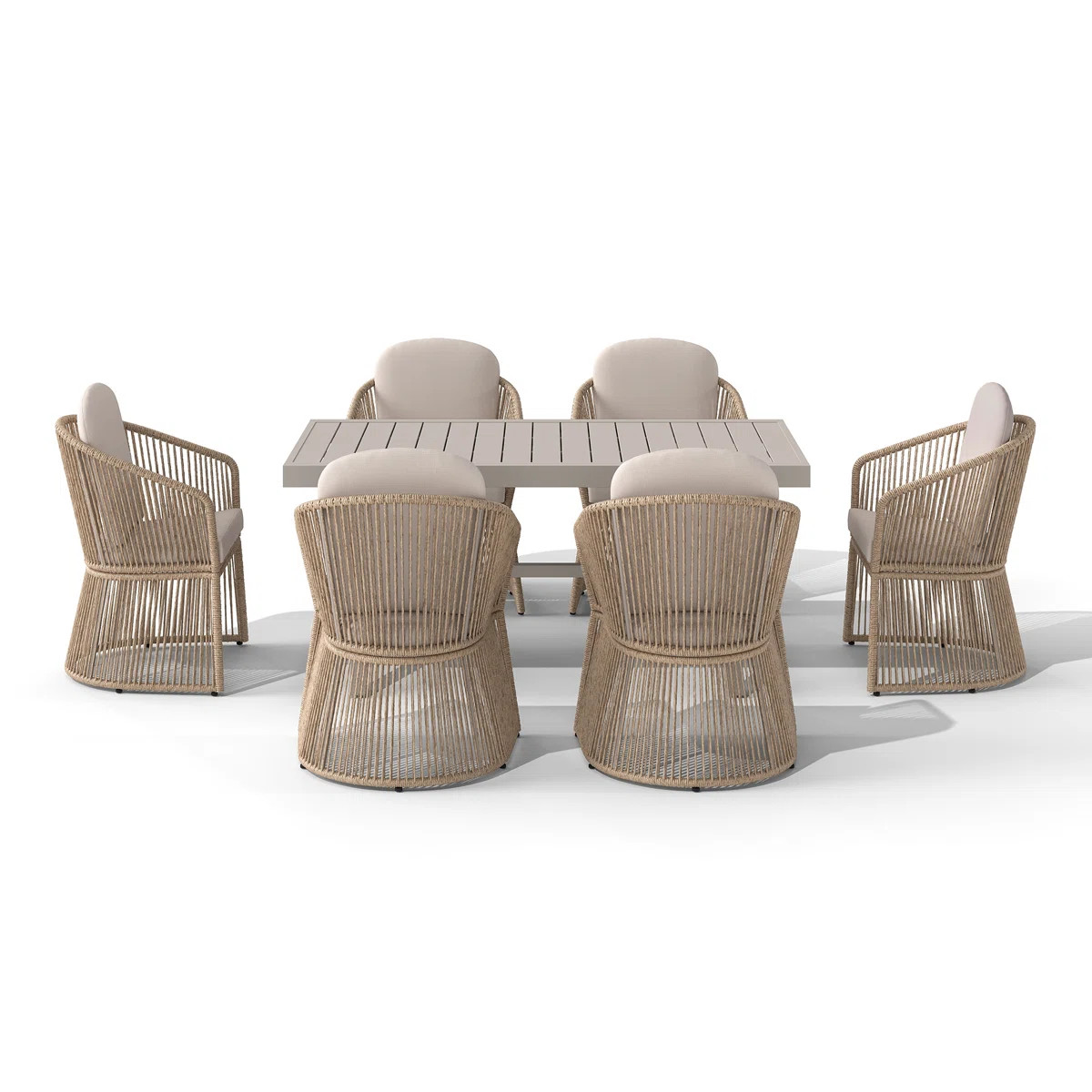 7- Piece Outdoor Dining Set With Extendable Table | Wayfair North America