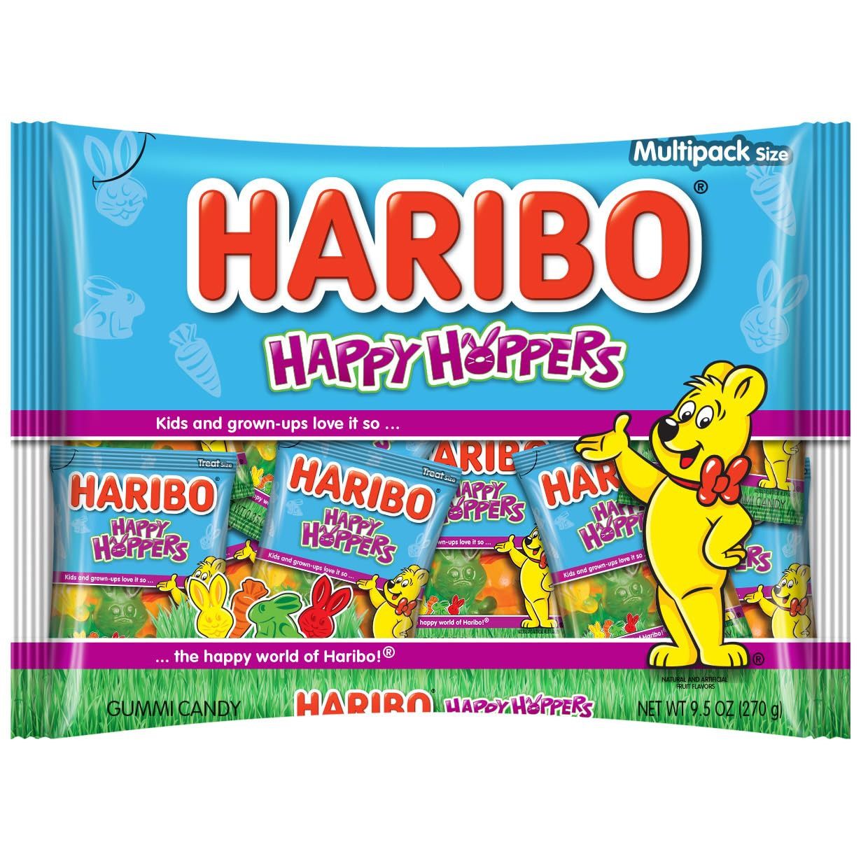 HARIBO Easter Happy Hoppers Gummi Candy, Individually Treat Size Wrapped Packets, 9.5 oz. Bag | Amazon (US)