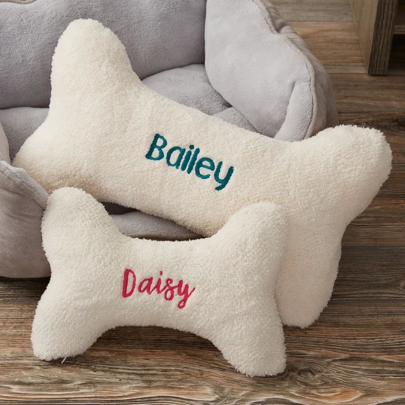 Personalized Dog Bone Large Pet Pillow Personalized Gifts for - Etsy | Etsy (US)