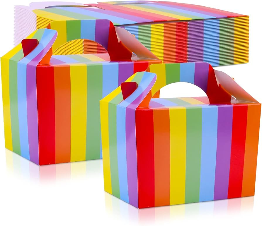 Rainbow Treat Boxes Party Favor Boxes,24 Pack Cardboard Gift Boxes for Bridesmaid Proposal/Birthd... | Amazon (US)