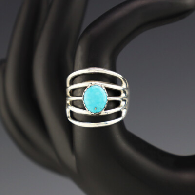 NATIVE AMERICAN NAVAJO STERLING SILVER & TURQUOISE RING  | eBay | eBay US