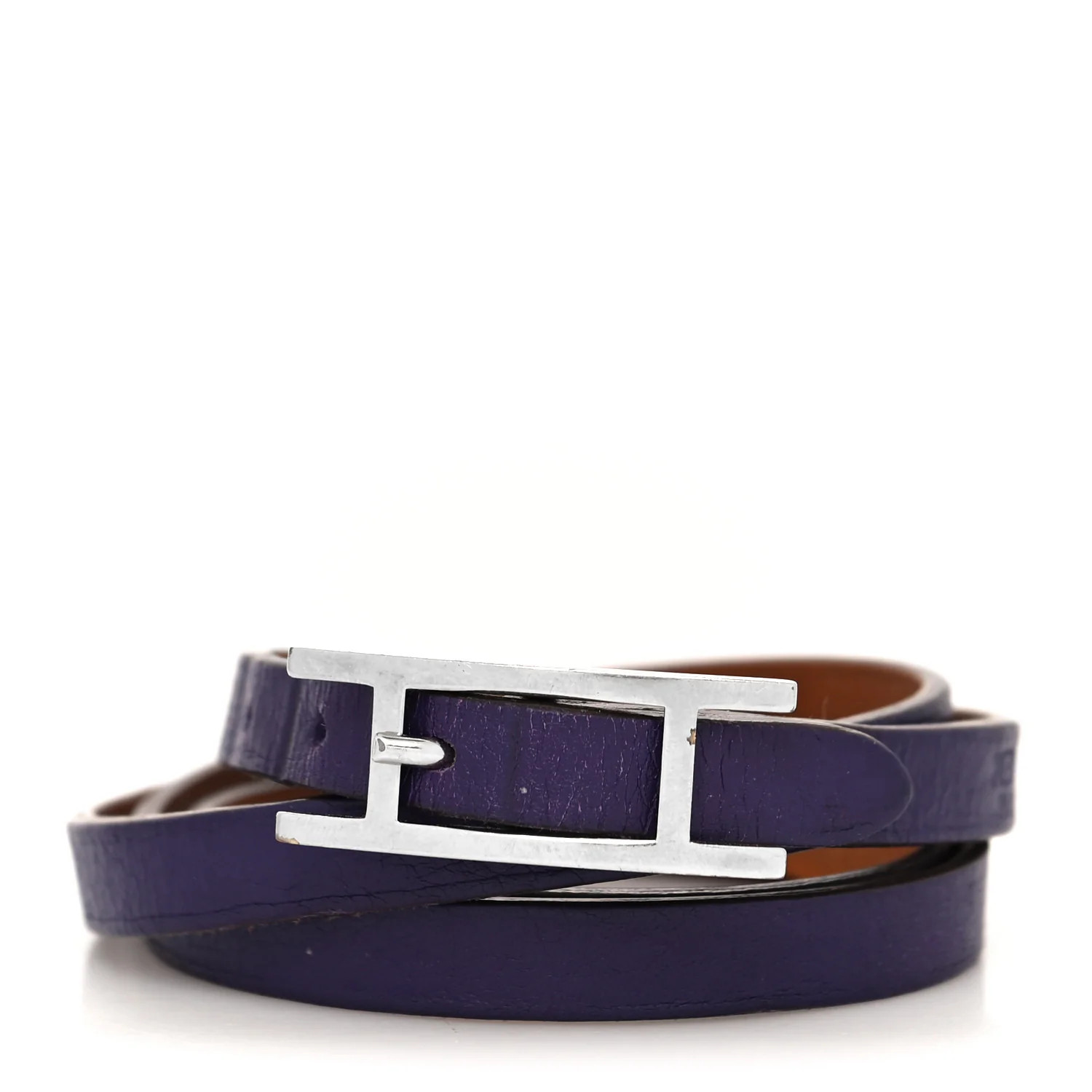 HERMES Chamonix Hapi 3MM Triple Tour Wrap Bracelet S Iris | FASHIONPHILE (US)
