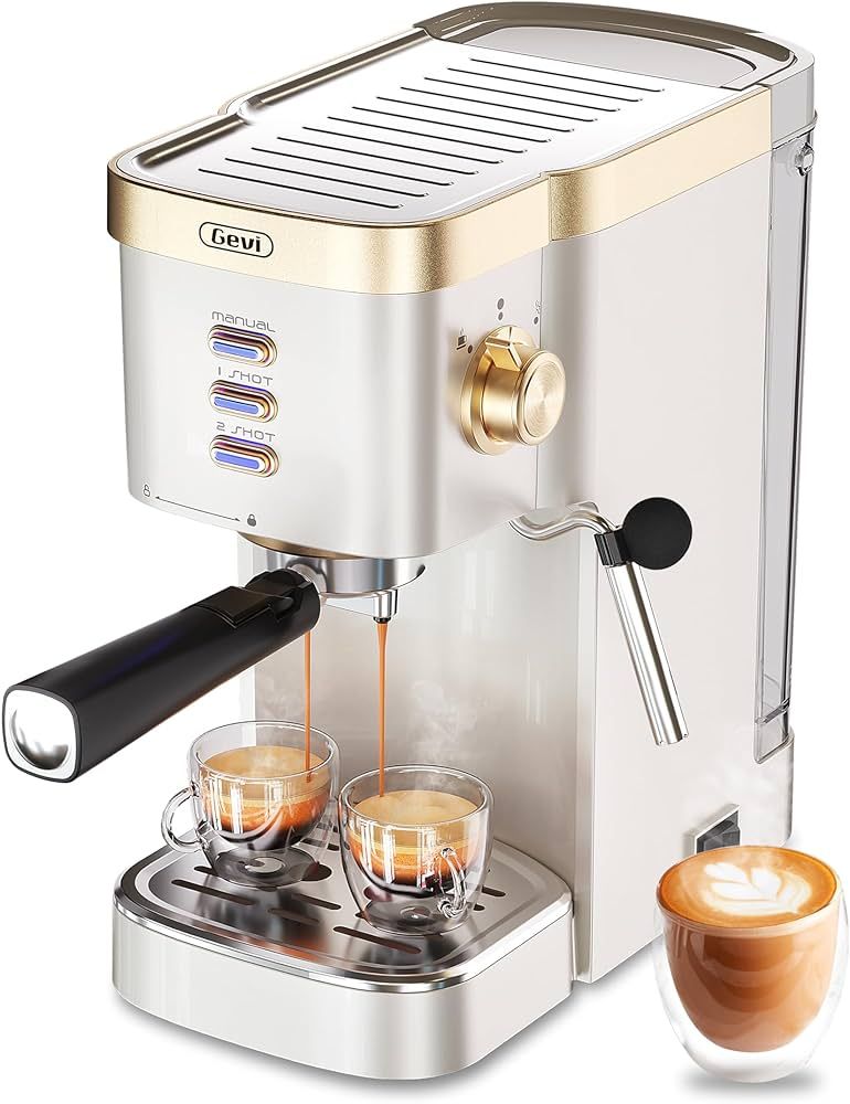 Gevi Espresso Machine 20 Bar High Pressure,compact espresso machines with Milk Frother Steam Wand... | Amazon (US)