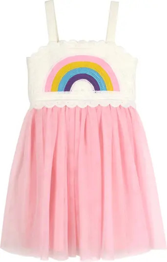 Kids' Crochet Rainbow & Tulle Dress | Nordstrom