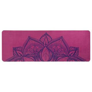 Suede Hot Yoga Mat with Strap, Pink - 68 in. L x 24 in. W x 0.15 in. Thick Gym Flooring Mat - 11.3 sq. ft. | The Home Depot
