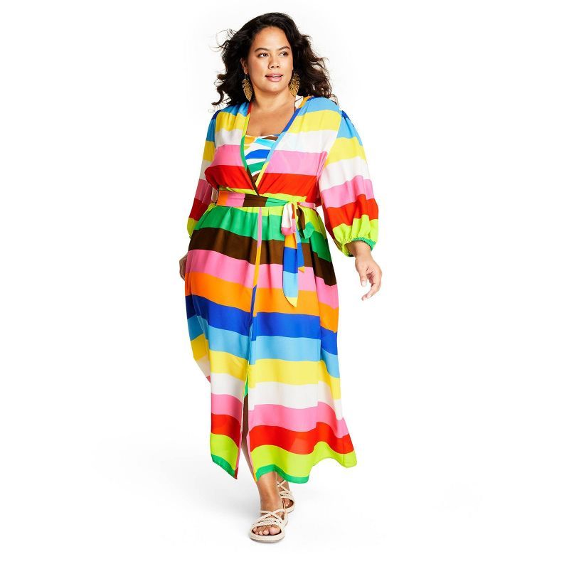 Women's Striped Cover Up - Tabitha Brown for Target Rainbow | Target