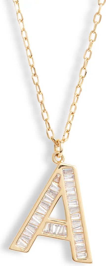 Cubic Zirconia Initial Pendant Necklace | Nordstrom