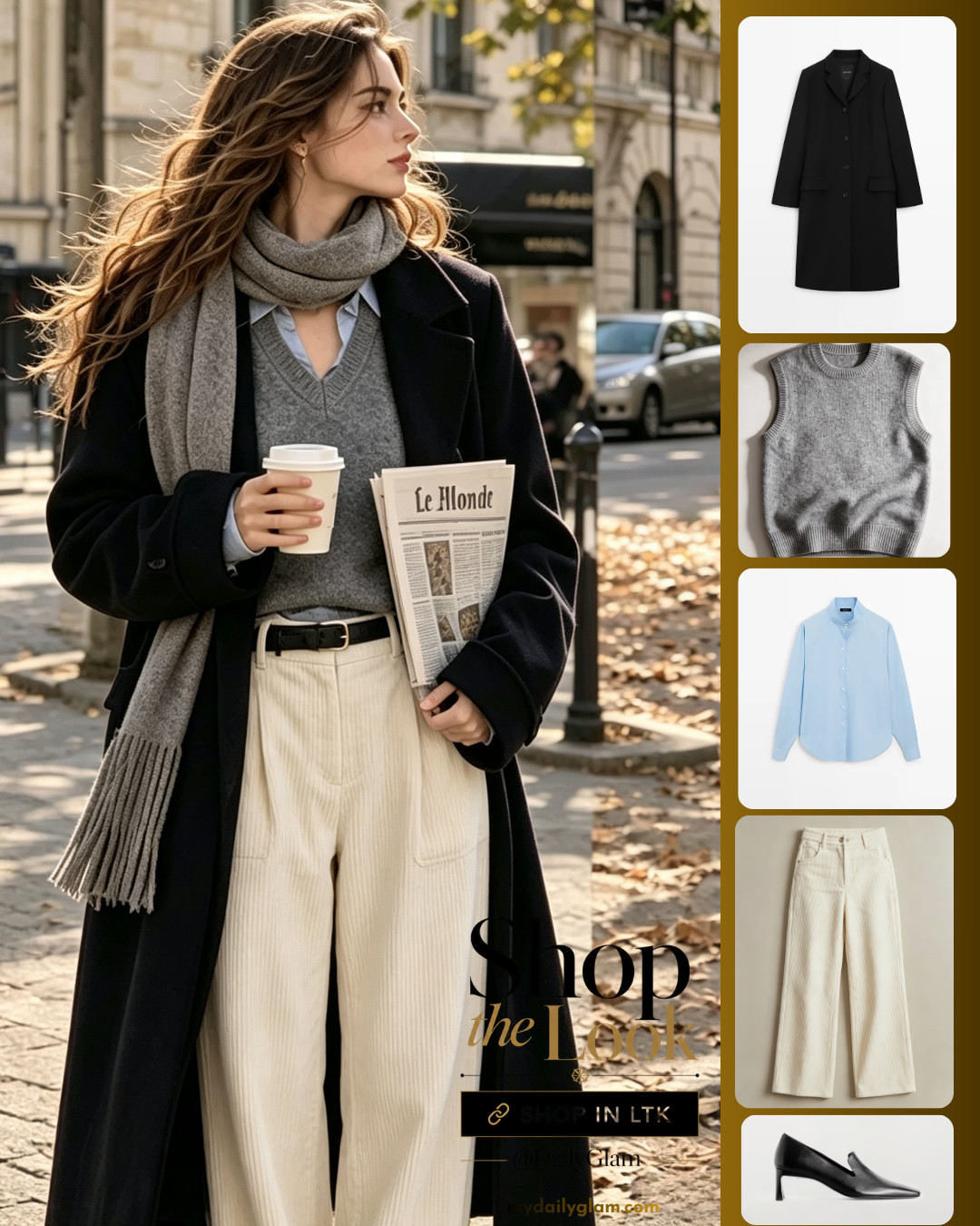 Timeless Parisian Fall Layered Outfit | Elevated Casual City Style

#ParisianFallStyle #FallLayeredOutfit #EffortlessCityChic #CoatOutfitInspo #CorduroyTrousers #NeutralFallWardrobe #ElevatedEverydayLook #FallOOTD #ClassicFallStyle #TransitionalFallOutfit #WoolCoatStyle #ChicFallStreetStyle #CapsuleWardrobe #FallFashionInspo #NeutralOutfit 

 #LTKootd #LTKOver40 #LTKWorkwear