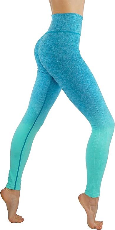 Yoga Power Flex Dry-Fit Pants Workout Printed Leggings Ombte Print XS-3XL | Amazon (US)