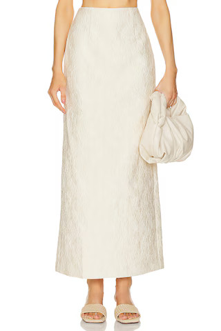Morgan Skirt in Cream Jacquard | Revolve Clothing (Global)