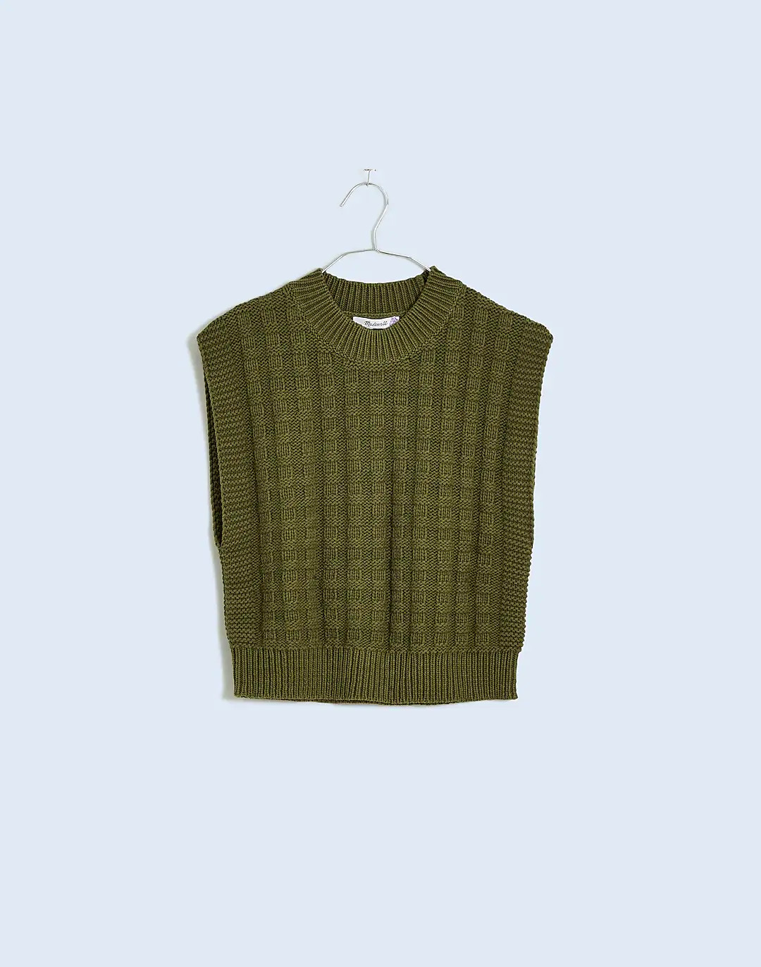 Checkered-Stitch Wedge Sweater Vest | Madewell