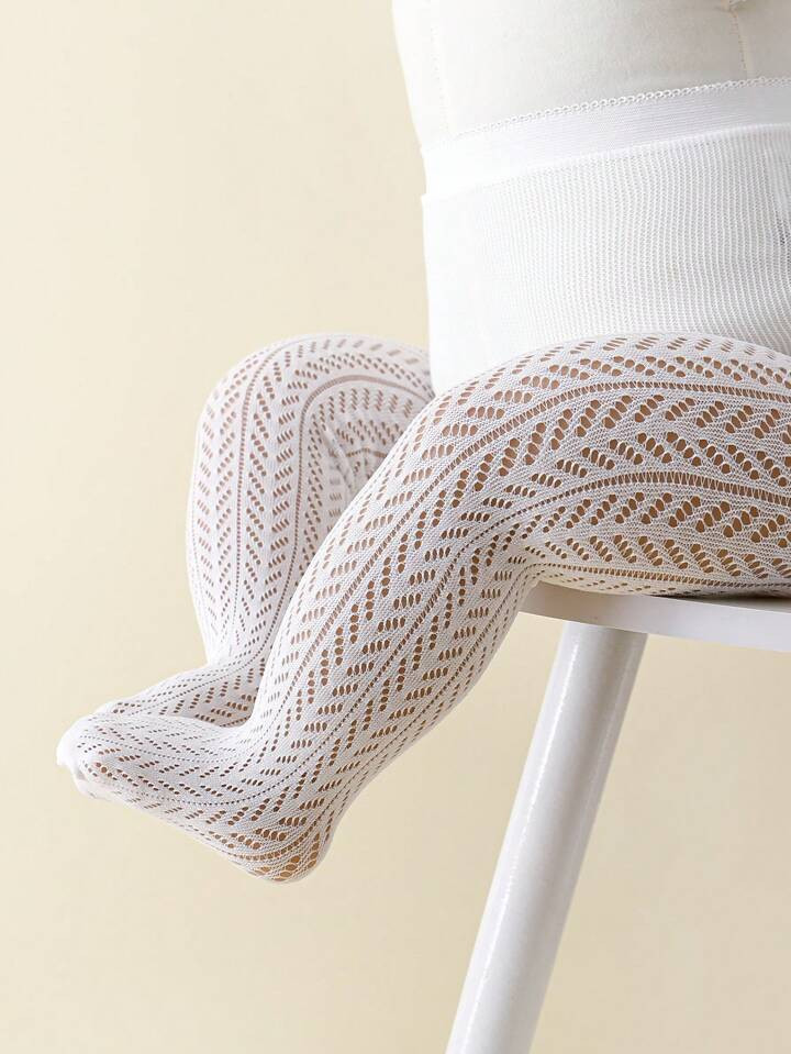 1pc Baby Girls' White Mesh Bottoming Pantyhose, Suitable For Summer Daily Wear | SHEIN