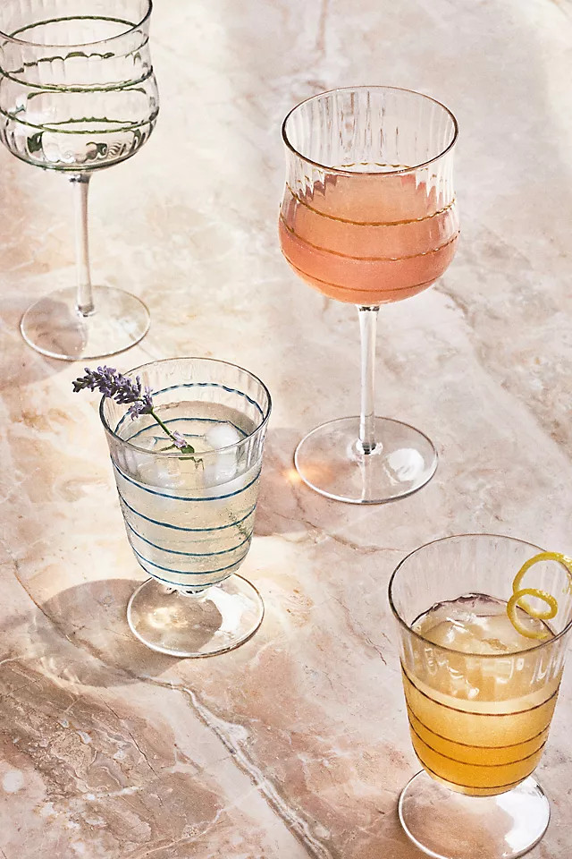 Camille Stemless Glasses, Set of 4 | Anthropologie (US)