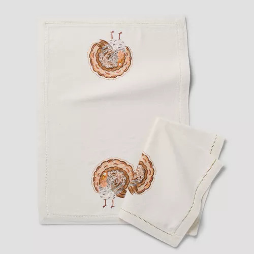 Sur La Table Embroidered Turkey Towels, Set of 2 | Sur La Table