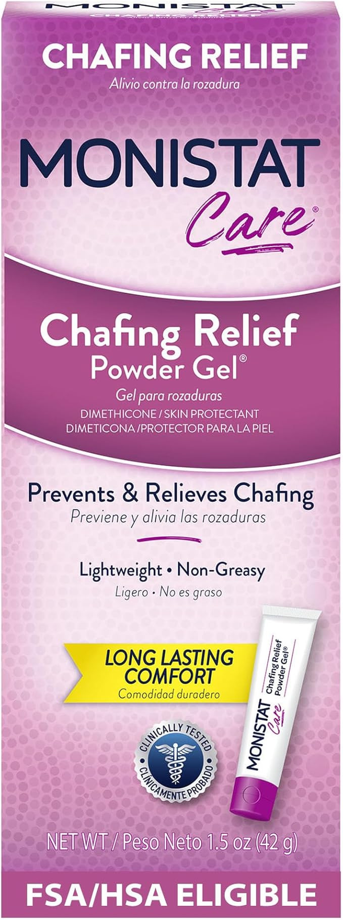 Monistat Chafing Relief Powder Gel, Anti-Chafe Protection, Fragrance Free Chafing Gel, 1.5 Oz, 1 ... | Amazon (US)