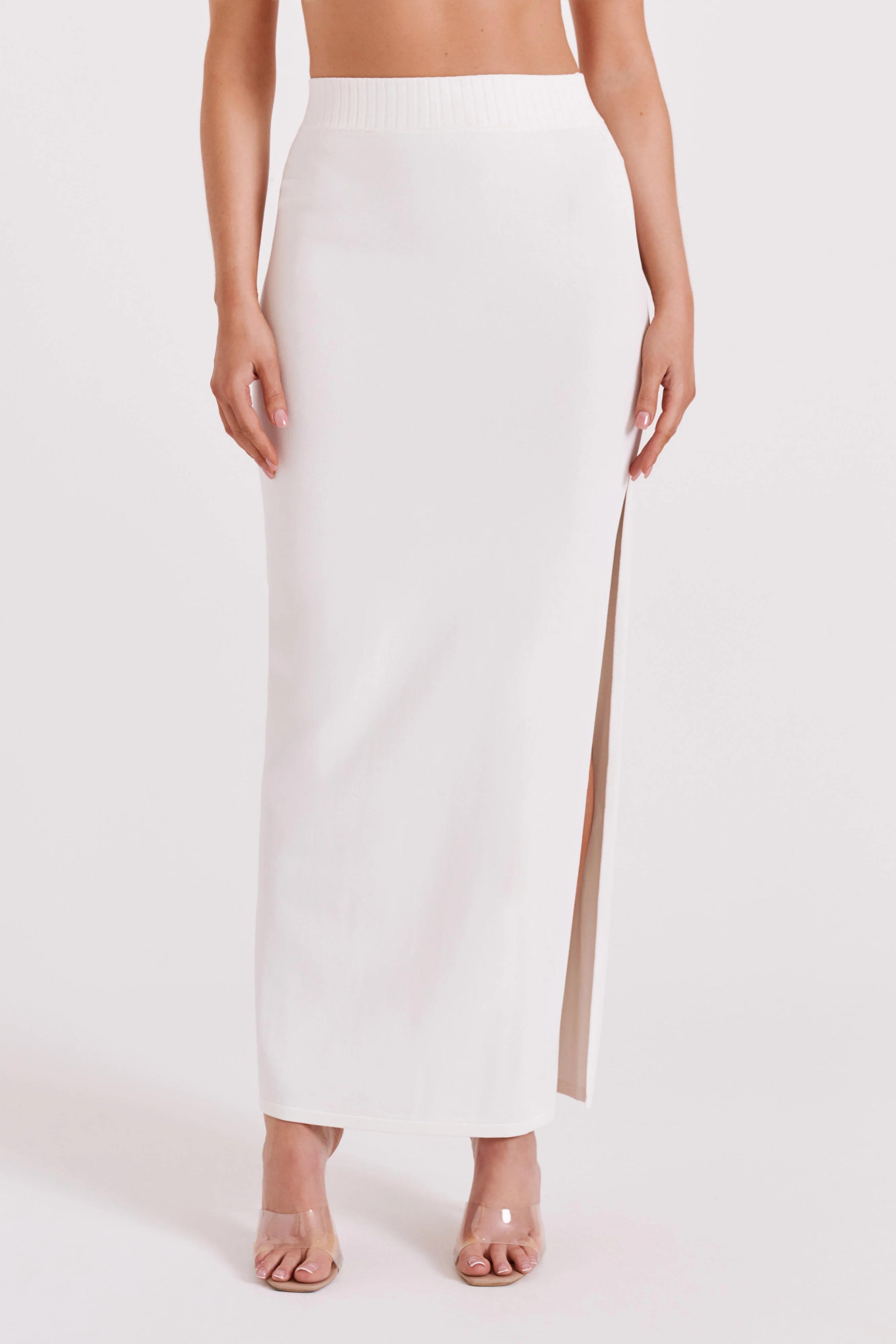 Darby Knit Midi Skirt - Ivory | Meshki (APAC)