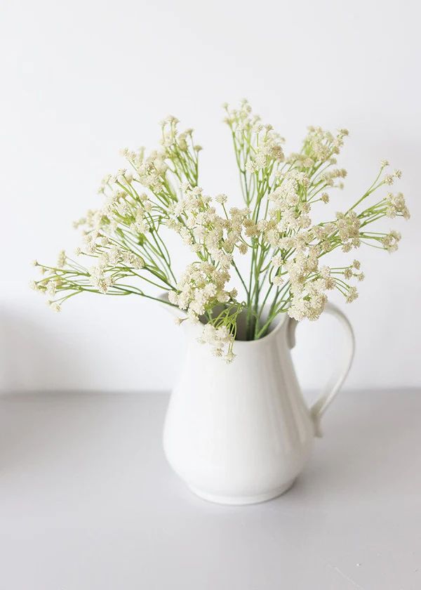 Real Touch Flowers Baby's Breath Bush in Beige Ivory | Afloral (US)