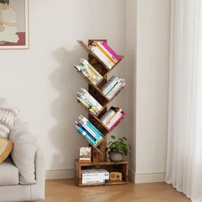 6 Tier Geometric Storage Bookcase | Wayfair North America