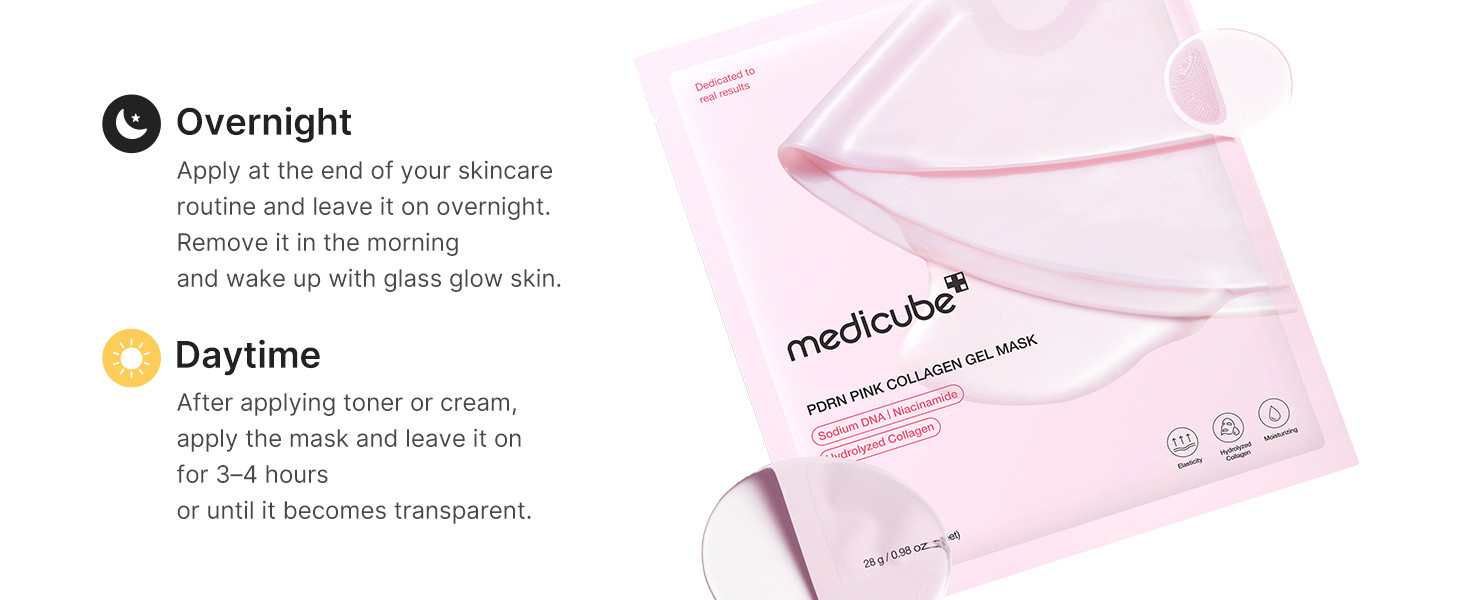 medicube Jelly Gel Mask with Salmon DNA PDRN Pink Collagen | Overnight Face Mask for Glass Glow S... | Amazon (US)