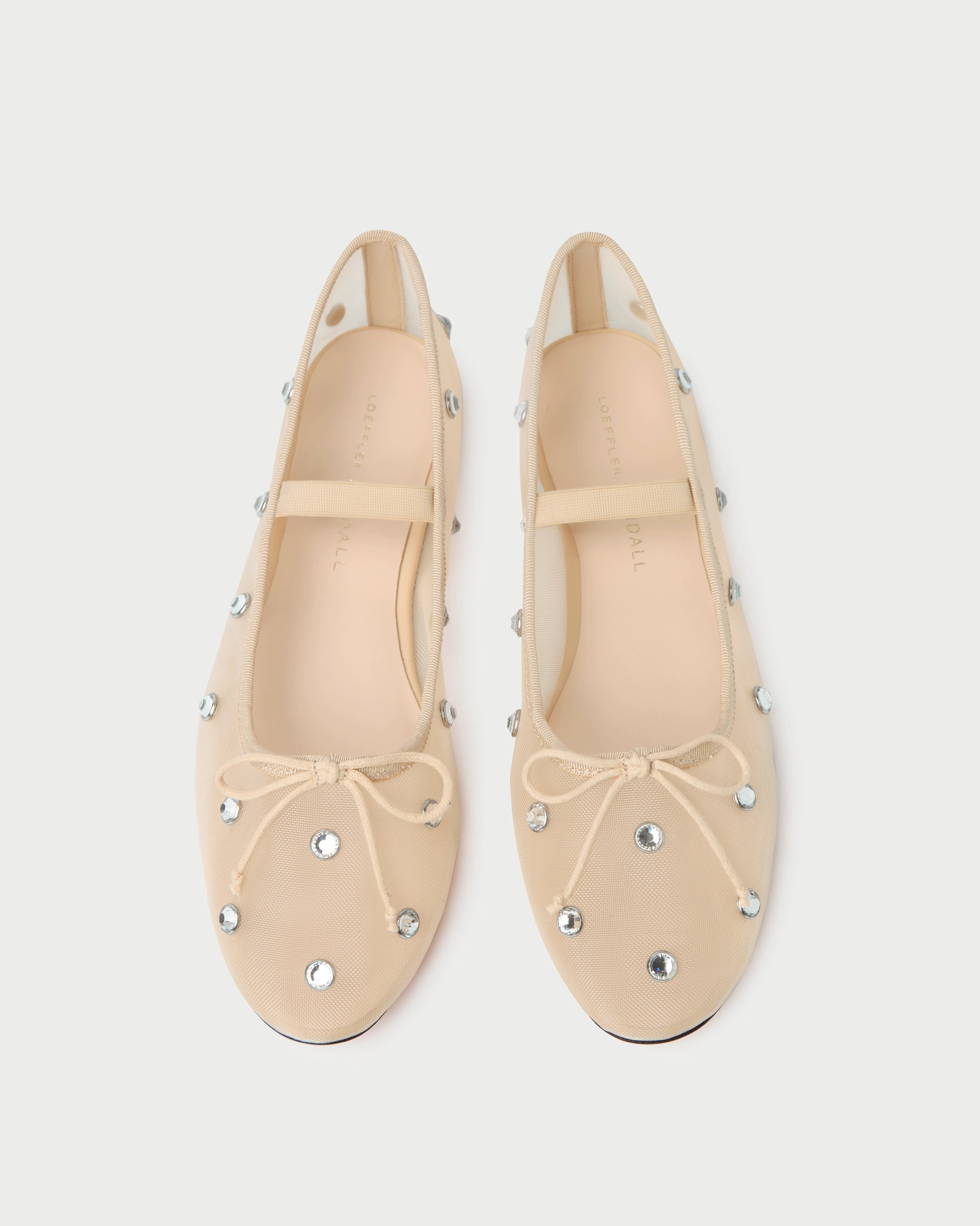 Leonie Caramel/Crystal Ballet Flat | Loeffler Randall