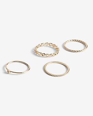 4 Piece Dainty Gold Ring Set | Express
