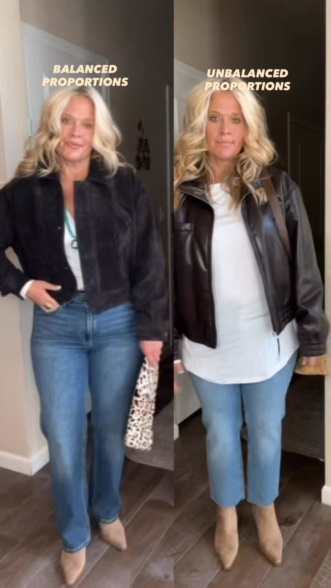 ✨Tap the bell, save and ❤️ start here over 40 fashion, midlife style, midsize fashion and luxury looks for less.  

The styling formula that makes an outfit look instantly more balanced.

Instead of cutting your body 50/50, use the 1/3 2/3 rule to create a longer visual line and better proportion.

That’s Outfit Physics: lift, slim, balance.

Same body. Different proportions.

It’s not your body. It’s the balance.


👑 Helping you look good, feel good.-Lindsey Denver   Check back daily for belly-friendly style, confidence, and Outfit Physics™.

#LTKOver40 #LTKMidsize #LTKPlusSize