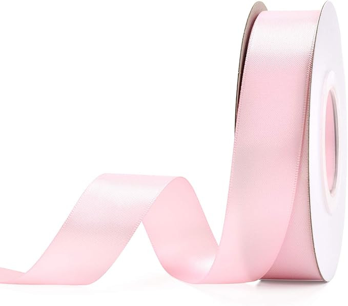 YAMA Double Face Satin Ribbon - 7/8" 25 Yards for Gift Wrapping Ribbons Roll, Pink | Amazon (US)