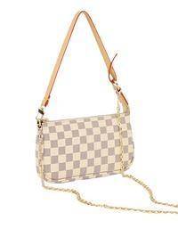 'Gracelyn' Checked Canvas Small Crossbody / Shoulder Bag (2 Colors) | Goodnight Macaroon