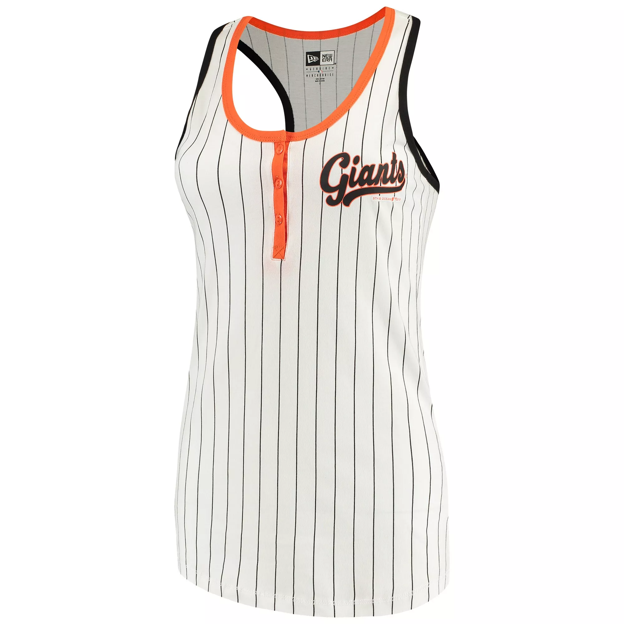 San Francisco Giants New Era Women's Pinstripe Scoop Neck Tank Top