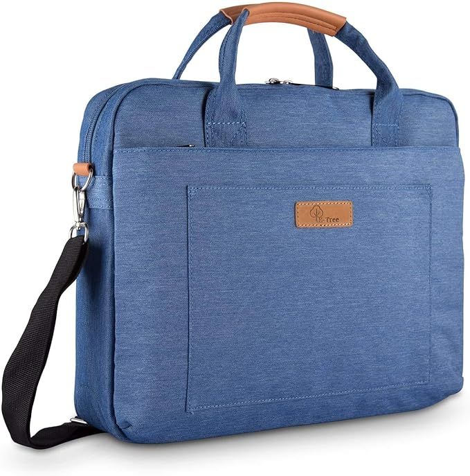 E-Tree 15.6 inch Laptop Sleeve 15 inches Shockproof Foam Computer Shoulder Bag Briefcase Blue | Amazon (US)