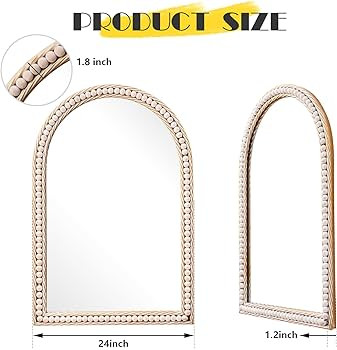 Gold Arch Mirror,20x30 Rustic Farmhouse Mirrors for Wall Decor,Gold Modern Metal Distressed Vanit... | Amazon (US)
