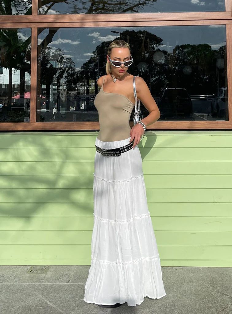 Miriah Maxi Skirt White | Princess Polly AU