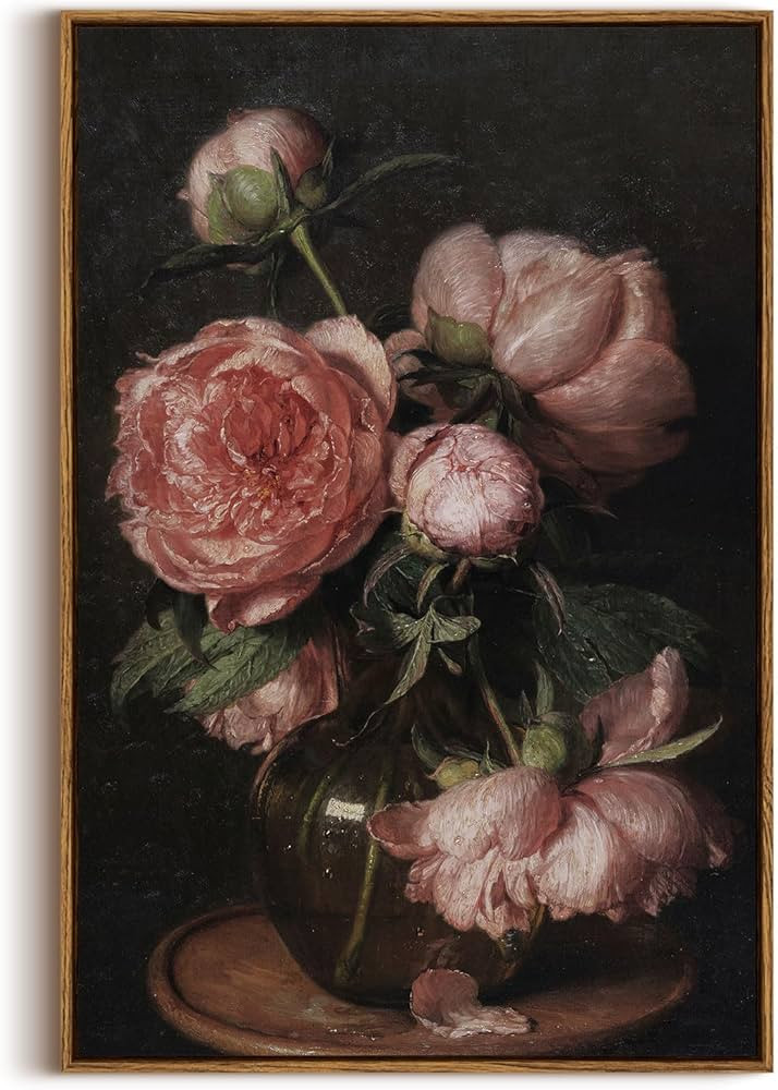 InSimSea Framed Canvas Prints Art Vintage Decor, Botanical Canvas Wall Art Decor for Bedroom,Larg... | Amazon (US)