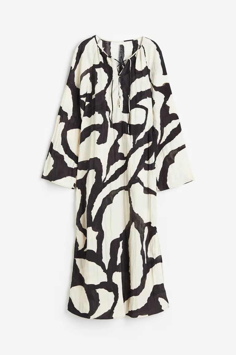 Lacing-detail Crinkled Dress | H&M (US)