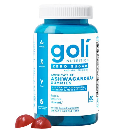 Goli Nutrition Ashwagandha Zero Sugar Vegan Gummies, 60 Count | Walmart (US)