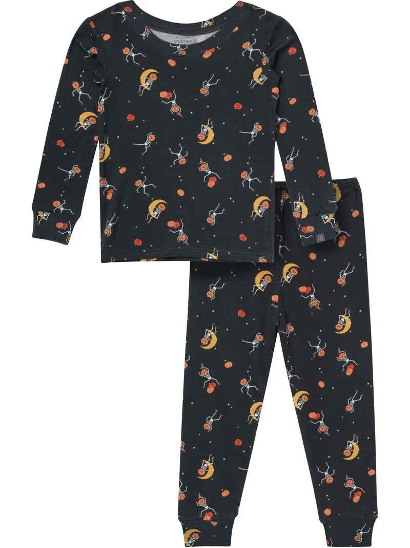 Modern Moments by Gerber Toddler and Kid Neutral Tight Fitting Halloween Pajama Set, 2-Piece, Siz... | Walmart (US)