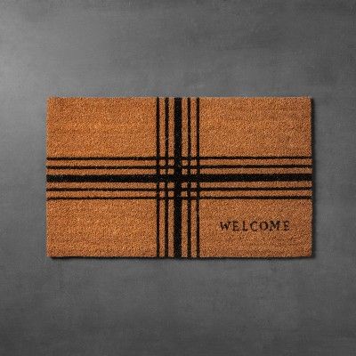 Plaid Coir Doormat (18"x30") - Hearth & Hand™ with Magnolia | Target