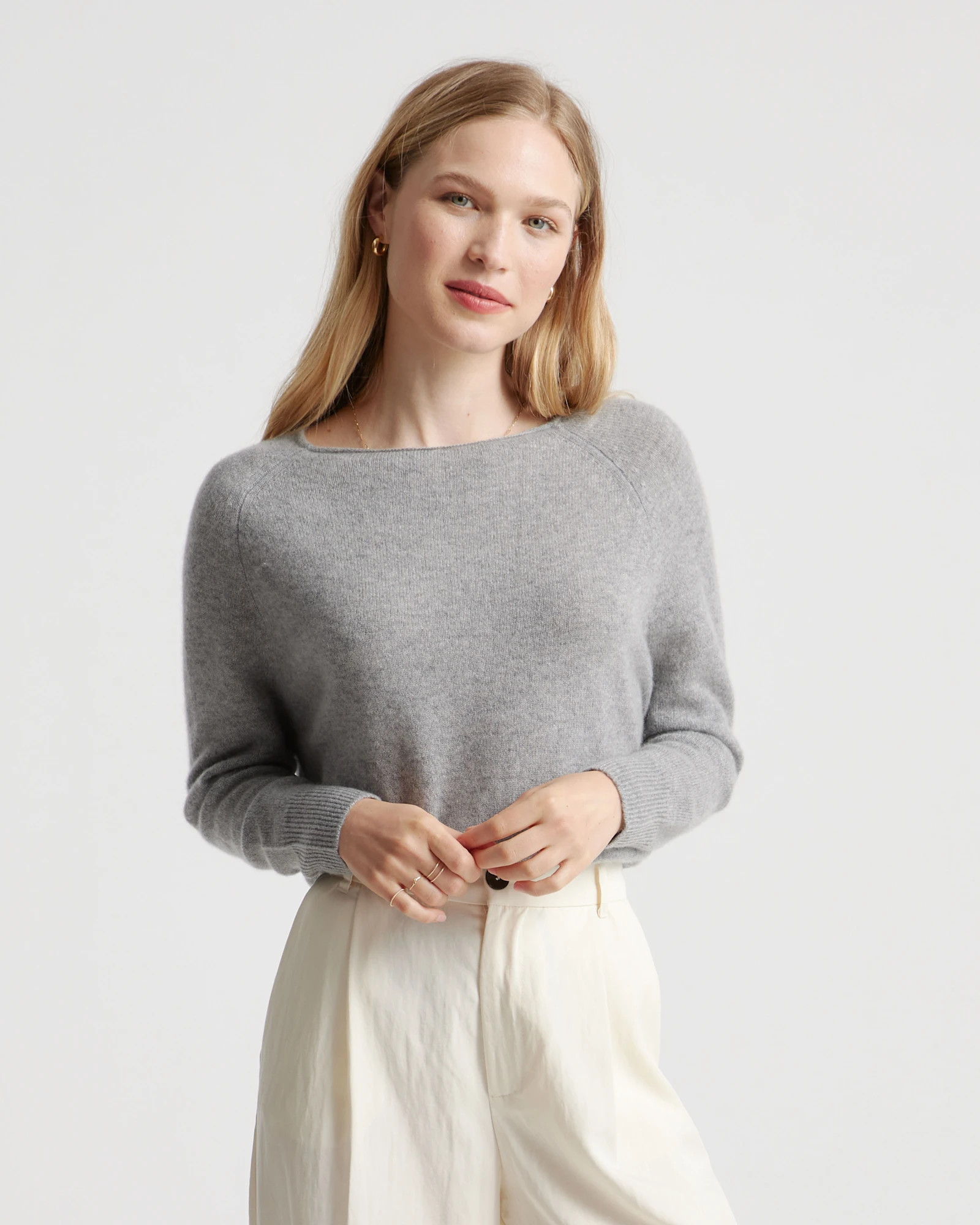 Quince | Women's Mongolian Cashmere Boatneck Sweater in Varsity Red, Size Small | Quince