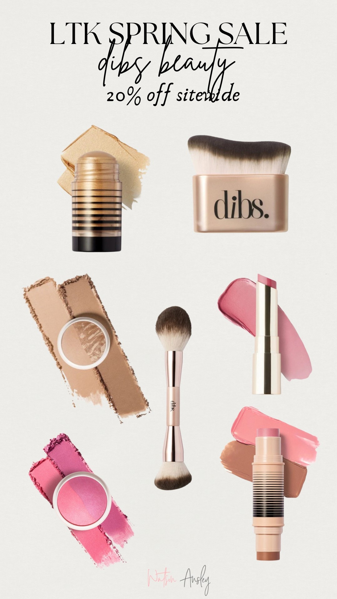 Shop 20% off Dibs Beauty during the LTK sale! Just copy the promo code below to paste at checkout. 

These products have easily become favorites in my daily routine!

Click below to shop. 

Beauty | skincare | blush | bronzer |cream products | brush | highlighter | shine | lip stick | make up

#LTKBeauty #LTKSpringSale #LTKSaleAlert